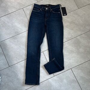 Hudson Nico Mid-rise Straight Ankle Dark Blue Jeans size 24 NWT.